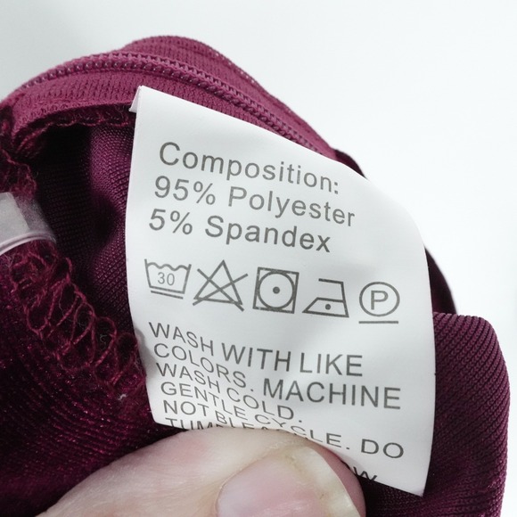 Halara Pants Womens XL Burgundy Velvet Flare High Waist Stretch Lounge Boho Luxe - Picture 10 of 11